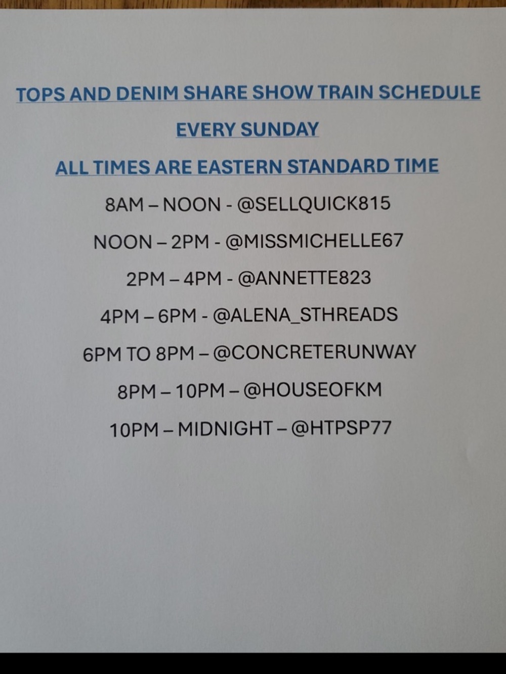 TOPS $ DENIM TRAIN SHARE SHOW - Picture 2 of 7